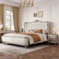 French-Inspired Luxury Leather Upholstered Bed Frame