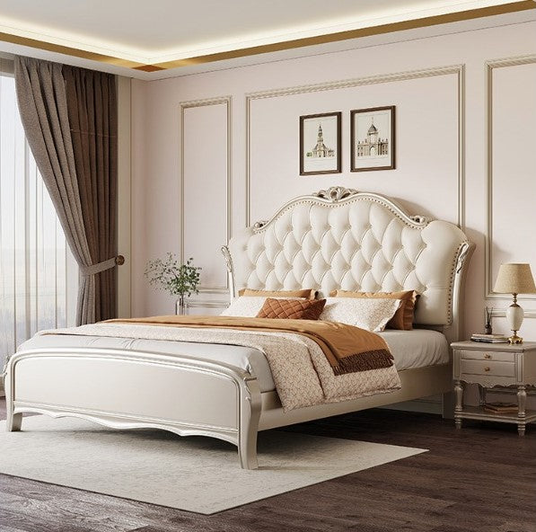 Classic French-Style Upholstered Bed Frame