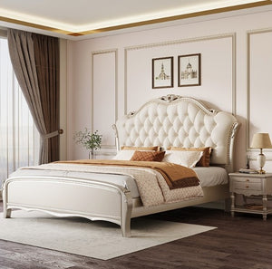 Classic French-Style Upholstered Bed Frame
