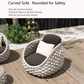 Garden Rattan Sofa Combination-Four Pieces Set
