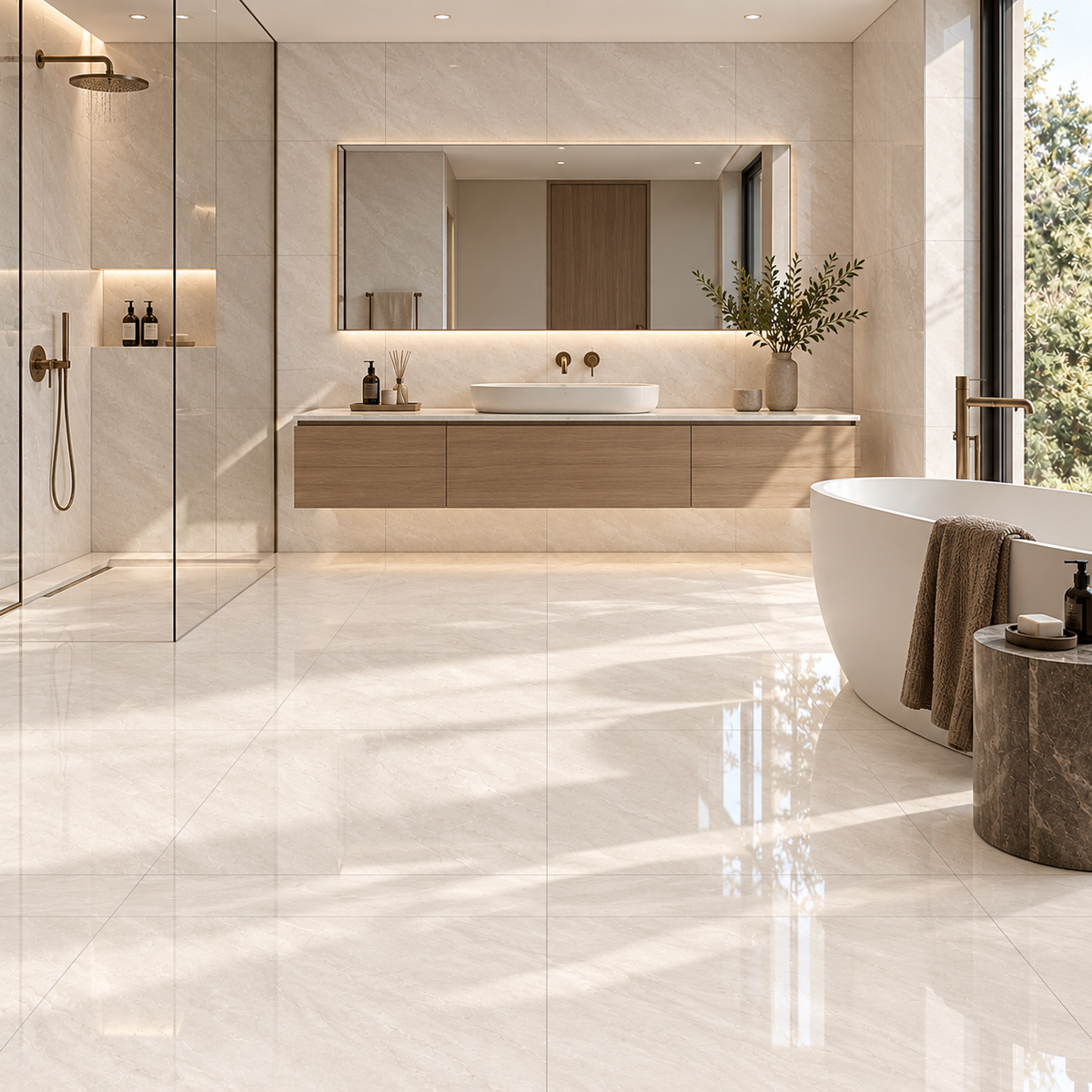 Porcelain Tile 800x800mm-Elegent Gray Gloss