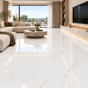 Porcelain Tile 600x1200mm-Calacatta Gold Veining Gloss
