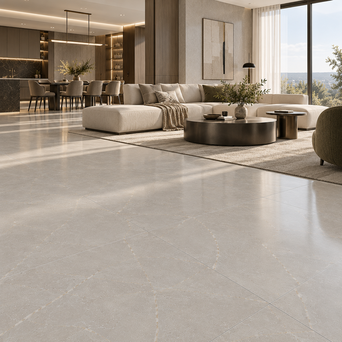 Porcelain Tile 800x800mm-Urban Stone Grey Matt