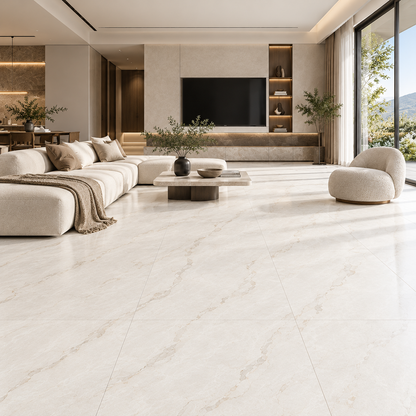 Porcelain Tile 600x1200mm-Ivory Cloud Matt